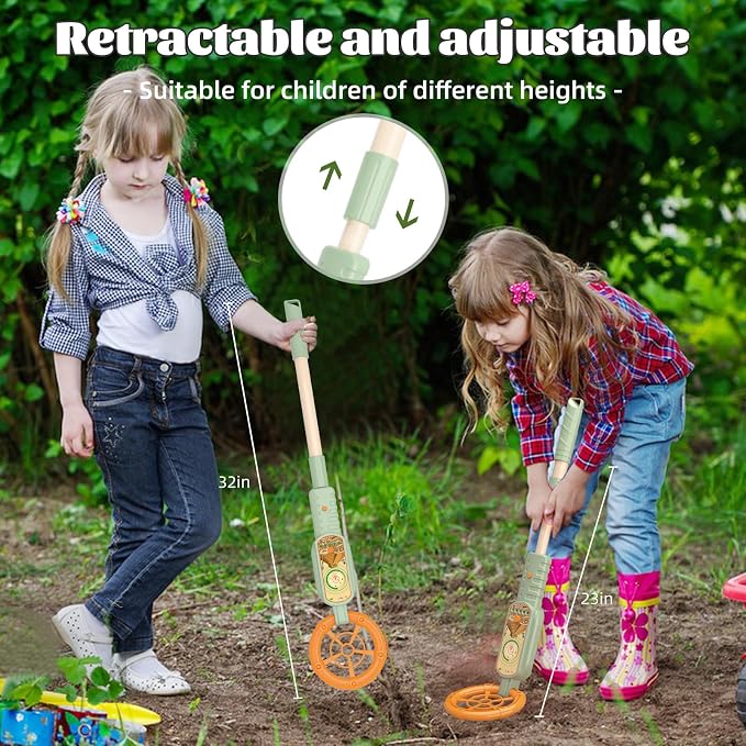 Children's Metal Detector kit-Outdoor Explorer Kit (Ages 3+) ﻿ | with Metal Detector, Magnifying Glass, Shovel, Whistle & Compass, Educational Nature Gift for Curious Kids
