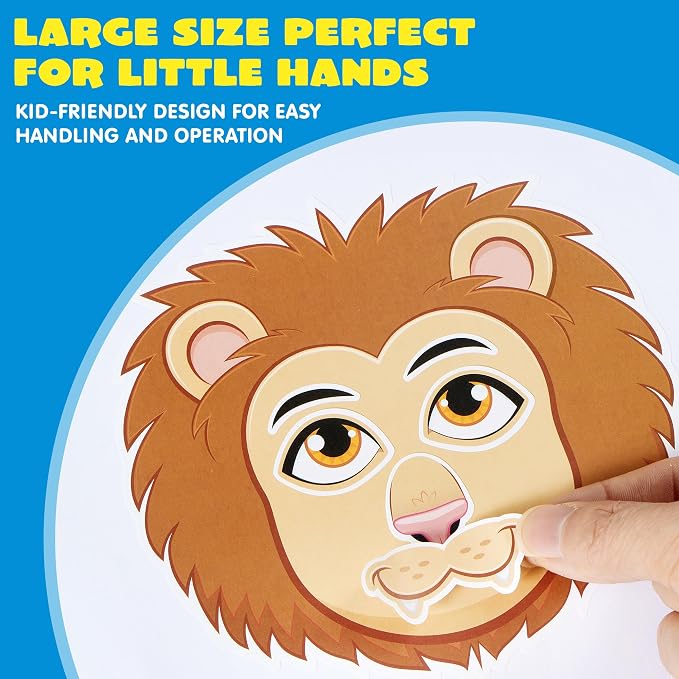 JOYIN 36 Sheets 9"x6" Make a face Stickers for Kids, Make Your Own Animal Stickers with Unicorn, Dinosaur, Sea and Safari Animals, Crafts Birthday Party Favors, Goodie Bags Classroom Activities