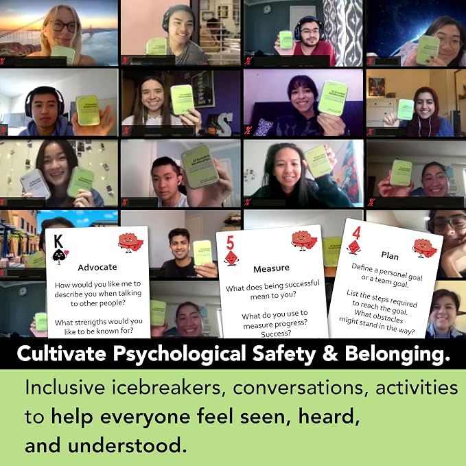 52 Essential Emotional Intelligence Training - Relationship Skills Card Game for Empathy, Trust Building Activities, Conversation Starters, Team Icebreaker Tools - By Harvard Researcher