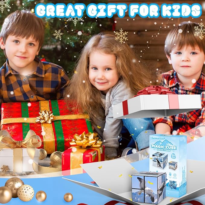 Euclidean Cube Fidget Toys for Kids 2 in 1 Star Cube Magic Cube Puzzle Toys | Fidget Cube for Kids and Adults, Yoshimoto Cube Travel Toy Stress Relief for All Age, Birthday Gifts for Boys Girls Ages 8-12