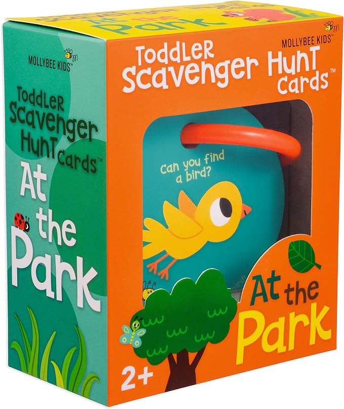 Toddler Outdoor Scavenger Hunt Cards at The Park, Toddler Games, Gifts for Ages 2, 3, 4