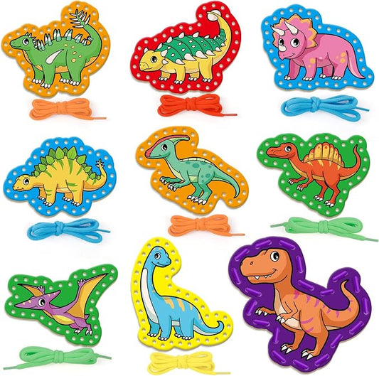 Lacing Cards,Sewing Kit for Kids,Fine Motor Toys,Classroom Must Haves | Shoe Tying Practice, Manipulatives for Preschoolers,Homeschool Supplies,Preschool Learning Activities,Toddler Crafts