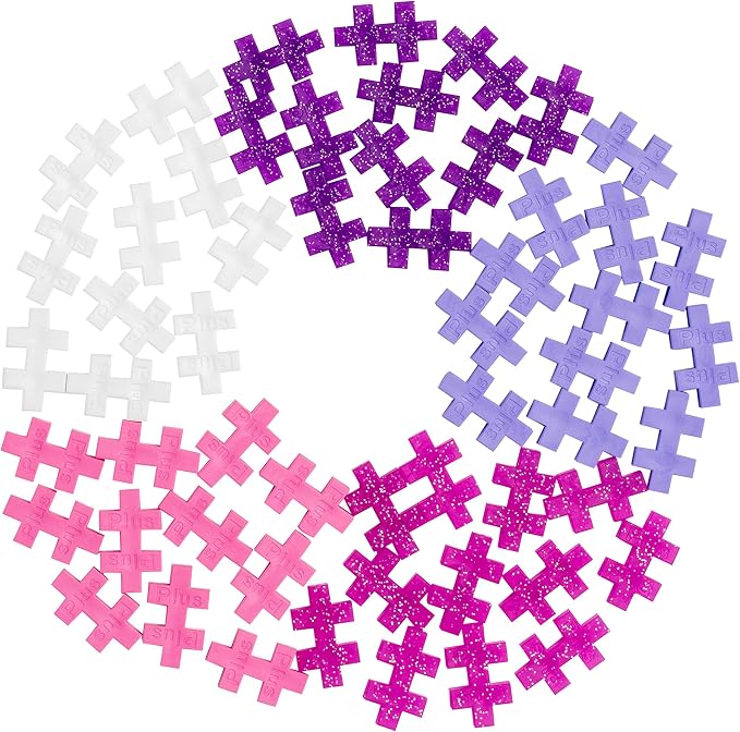 PLUS PLUS Glitter Mix Tube - Mini Interlocking Building Blocks Set | Roadtrip Essentials for Kids, Sensory Bin Fillers, Math Manipulatives, Classroom Must Haves, Kids Airplane Activities