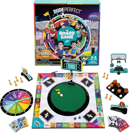 Dude Perfect Board Game with Soccer Add On; Action Packed Sports Challenges for Competitive Kids and Families | Perfect for Family Game Night; 2 to 5 Players; Ages 4 and up | With Soccer Expansion; Action Packed; Perfect for Family Game Night; 2 to 5 P...
