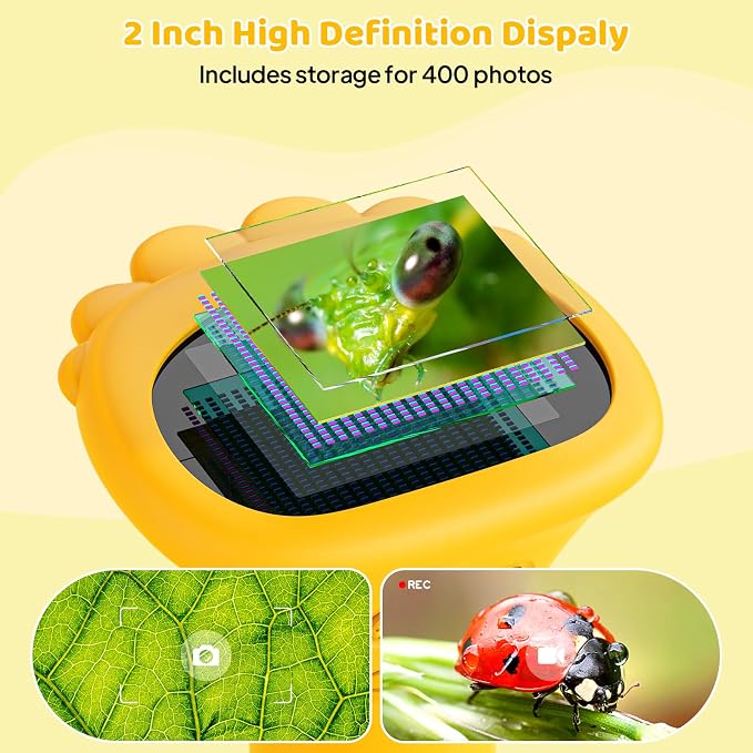 Kids Microscope - Ashfly 1000X Portable Microscope for Kids, Photo & Video Miniscope Pocket Microscope Gifts, 2'' Digital Screen 2026 for Boys Girls Age 3-12