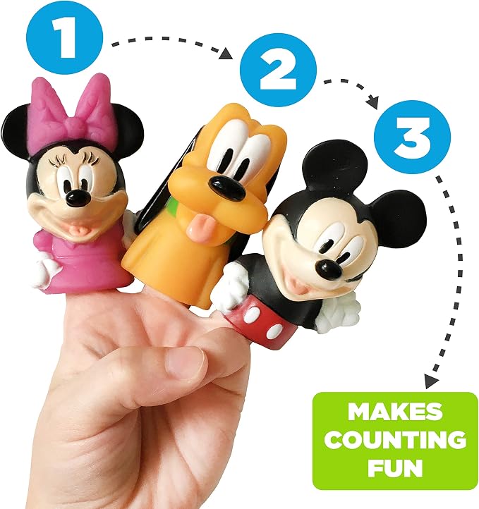 Disney Mickey Mouse & Friends Finger Puppets - Party Favors, Educational, Bath Toys (Pack of 12)