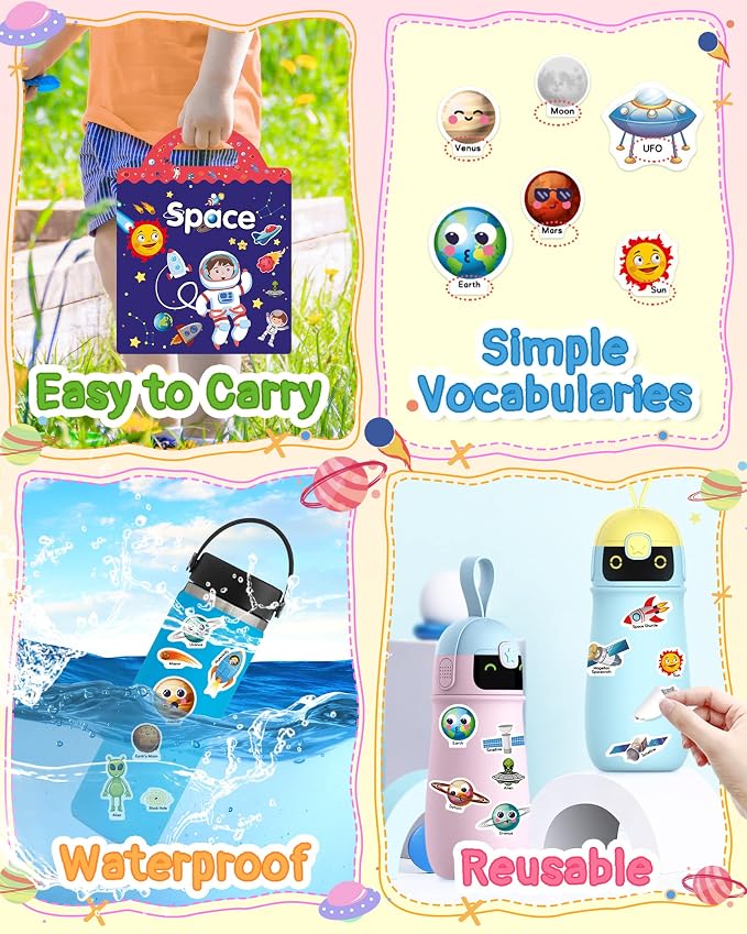 Benresive Reusable Sticker Book for Toddlers, Travel Stickers for Kids | Toddler Travel Activities Toys, Birthday Gifts for Boys & Girls, Airplane Travel & Road Trip Essentials Kids