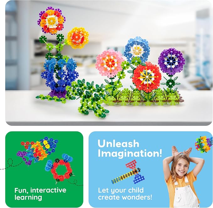 PicassoTiles 300 Piece Interlocking Disc Building Chips, STEM Toy for Kids | 300PCS, colorful connecting discs, creative block set, logic development activity, vibrant shapes, preschool ages 3 and older