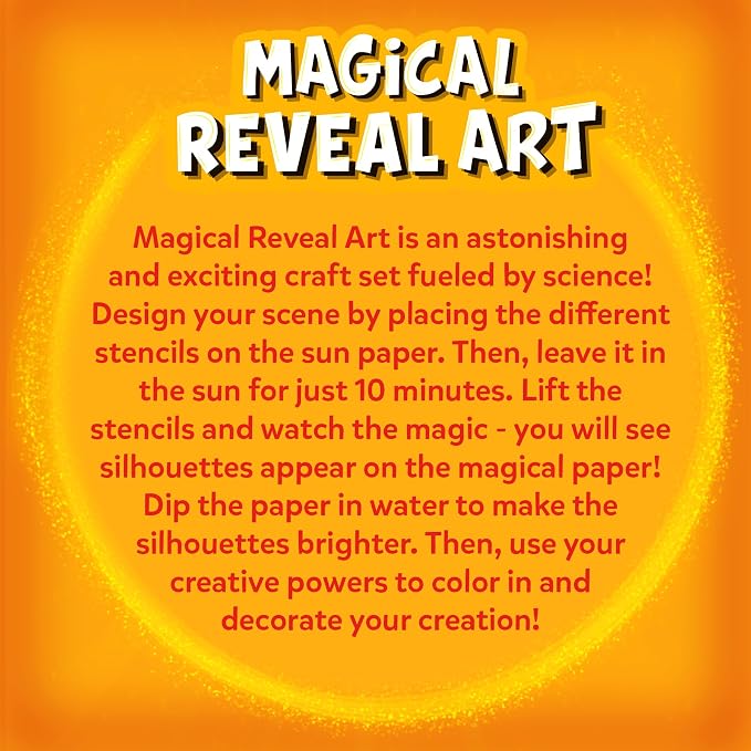 Skillmatics Magical Sun Art – Animals, STEM Paper Craft Kit, Gift for Kids | Decorative Paper, Animal Stencils & Markers, Create with Sunlight, Mess-Free, Gifts for Ages 4, 5, 6, 7, 8, 9, 10, 11, 12