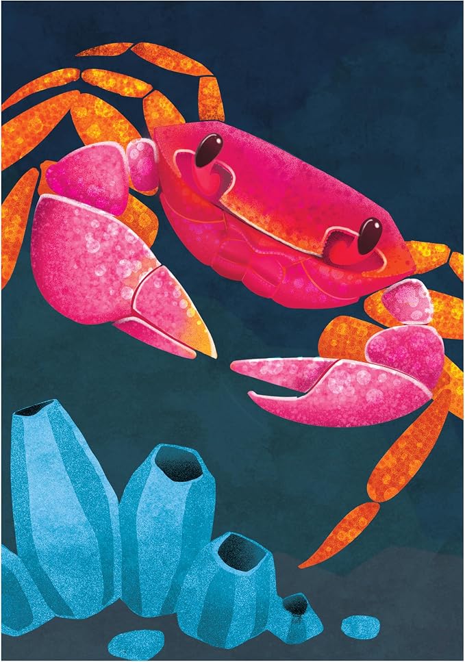 RoseArt - Birds Butterflies & Crab Jigsaw Puzzle Box Set- 16 Mini Puzzles, 100 Pieces Each - Colorful Puzzle Gift Set for Adults