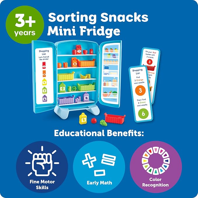 Learning Resources Sorting Snacks Mini Fridge