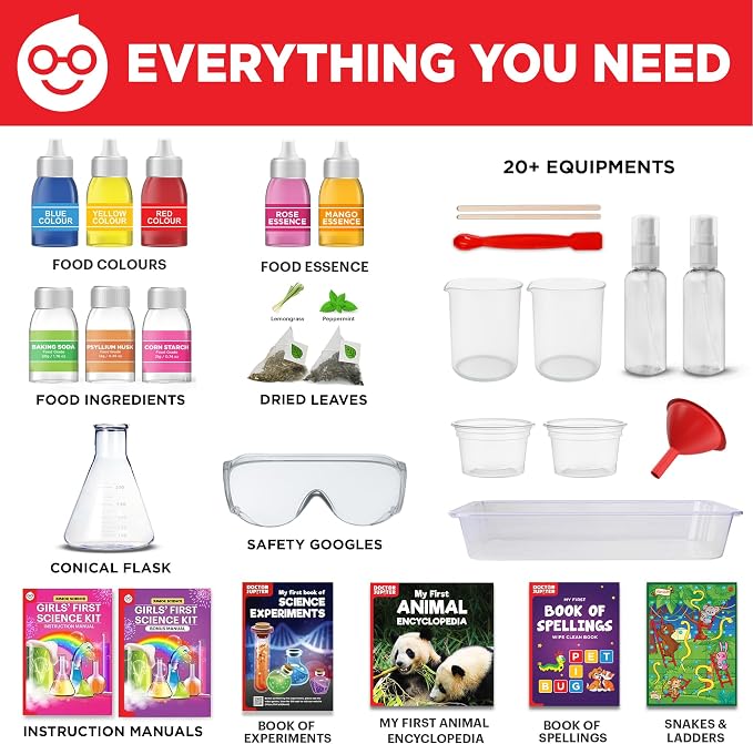 Doctor Jupiter Ultimate Gift Set of Learning for Girls Ages 4-6 | Birthday Gift Ideas for Girls 4, 5, 6, 7, 8 Year Olds, Science Kits for Kids Ages 5-7, STEM Educational Toys