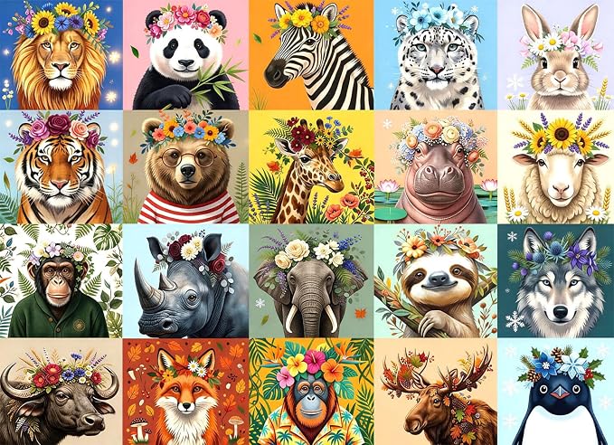 Puzzles for Kids Ages 6-8, 200 Piece Jigsaw Puzzles for Kids- Wild Animals | 200 Piece Jigsaw Puzzles for Kids Ages 8-12 Year Old and Adults.Colorful Children Puzzles for Girls and Boys Educational Toys