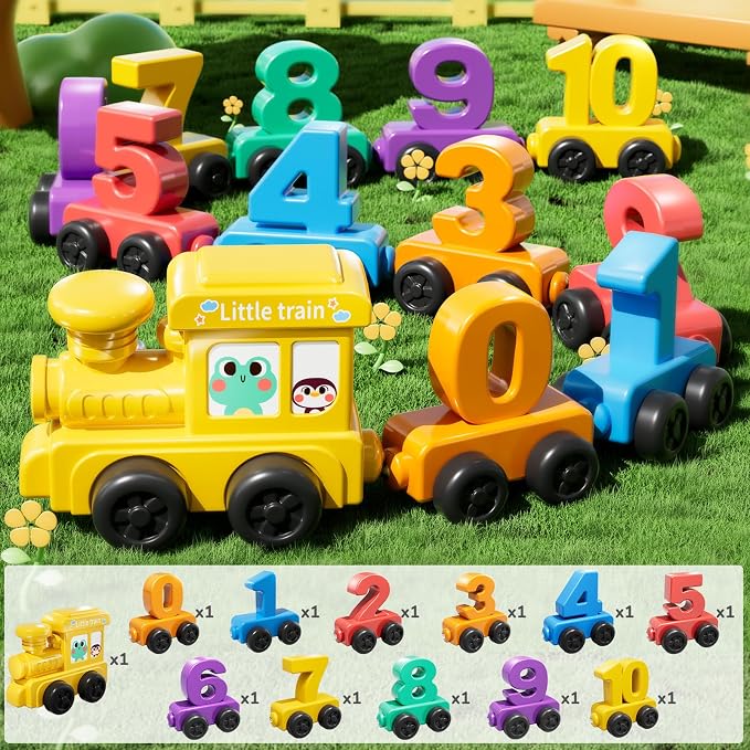 JUKUDAHU Magnet Number Train Set for Toddlers 3-4 Years Old | Counting Toy, Color Sorting Toy, Preschool Educational Activities, Learning Toy, Train Birthday Gifts for Boys Girls 3 4 5