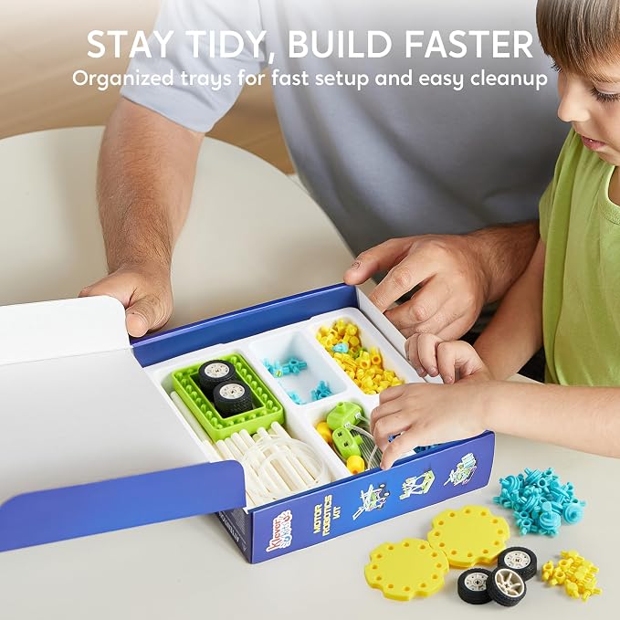 JOVA Klever Kits 36-in-1 Motor Robotic Kits, Make Your Own Kids Craft Kits Educational STEM Toys for Ages 8-13 Boys and Girls, Science Gifts for 8 Years Old