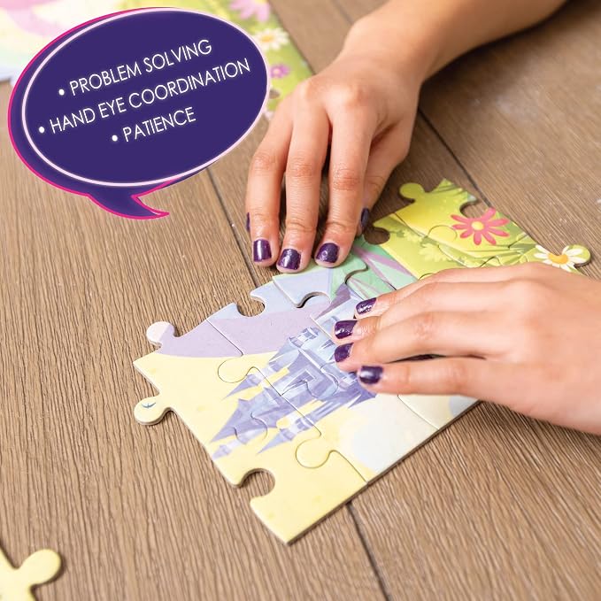 Hapinest 100 Piece Unicorn Puzzle Glow-in-The-Dark Puzzle for Kids Girls & Boys, Birthday Gift w/Bonus Memory Matching Cards & LED Flashlight, Jigsaw Puzzles for Kids Ages 5 6-8 10-12 Years Old and Up