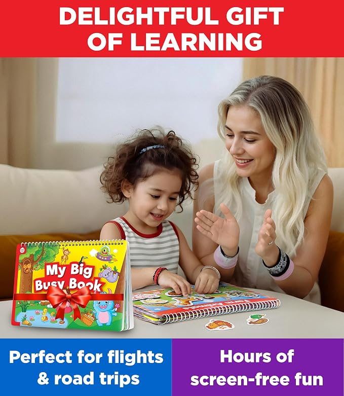 Doctor Jupiter Montessori Preschool Busy Book for Kids Ages 3+ | Birthday Gift for 3 year old Boys & Girls, Montessori Preschool Busy Book, Learning Activity, Educational Travel Toy