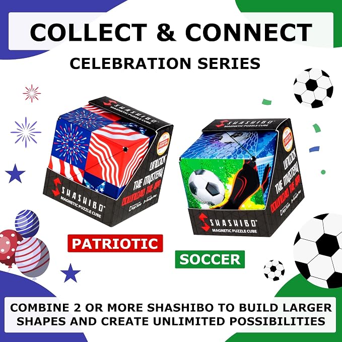 Shashibo DODECA Magnetic Puzzle Cube, Stress Relief Fidget Toy | 100+ Possible Shapes, Sensory Fidget Toy For Adults & Kids, Fun Shape Shifting Puzzle Box For All Ages