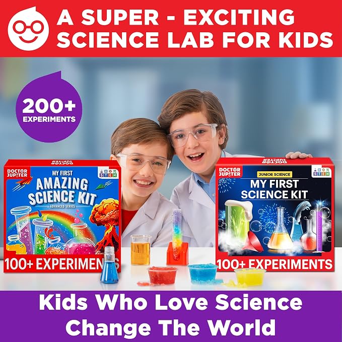 Doctor Jupiter My First Science Gift Set for Kids Ages 4+ | Birthday Gift Ideas for Boys & Girls 4, 5, 6, 7, 8 Year Olds, Science Kits for Kids Ages 5-7, STEM Educational Toys
