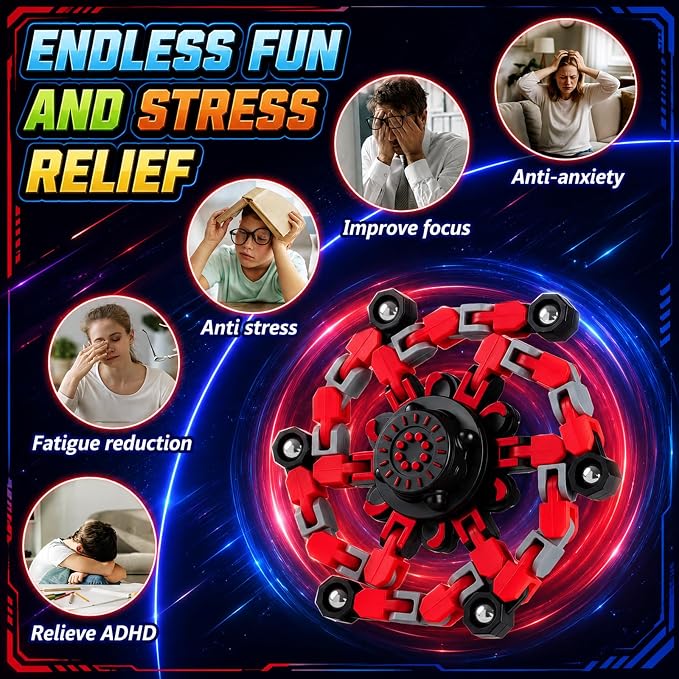27PCS Transformable Fidget Spinners, Bulk Fidget Party Favors, Sensory Robot Fidget Stress Relief Toys for Kids Boys 8-12,Fingertip Gyros Sensory Toys for ADHD