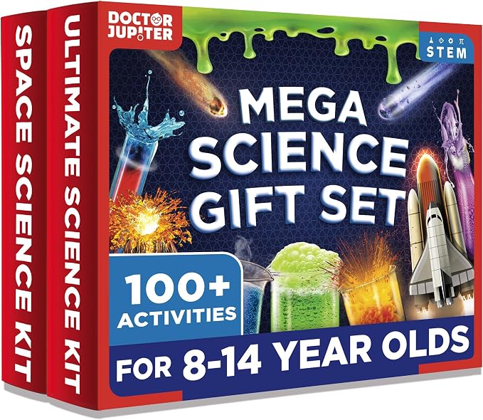 Doctor Jupiter Mega Science Gift Set for Kids Ages 8+, Birthday Gift | Set of Ultimate Science Kit & Space Science Kit, Birthday Gift for Boys, Girls Ages 9,10,11,12, STEM Educational Learning Toy
