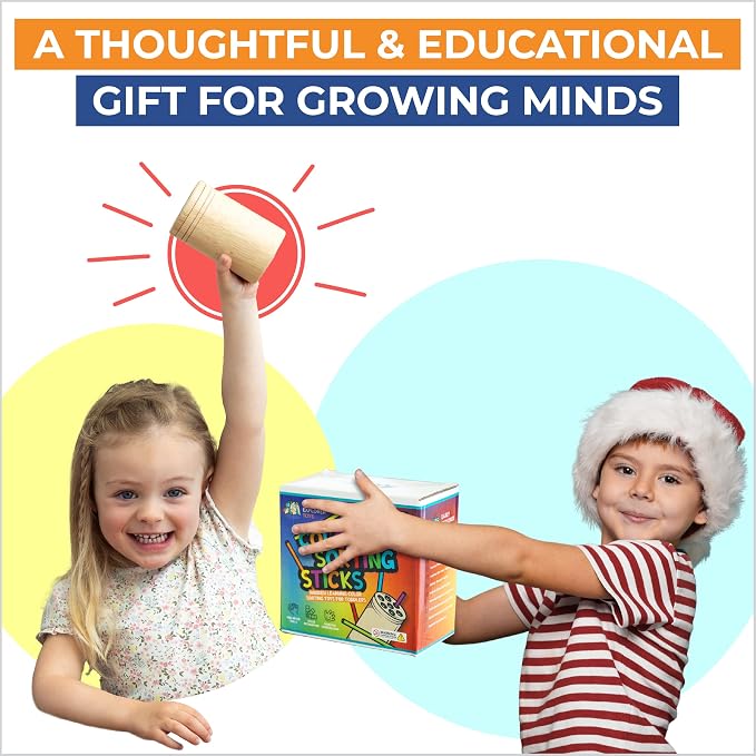 Toddler Montessori Toys, Wooden Color Sorting, Fine Motor Toys for Toddlers | 4 Interchangeable Lids, Stays Locked When Turned, Travel-friendly, Independent Play, Motor Skills Through Play