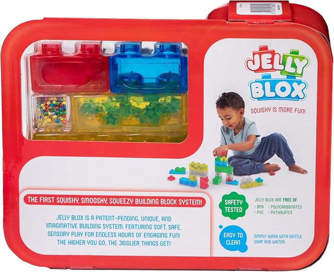 Jelly Blox Creative Kit | Includes 20 Blocks | Toddler & Preschool | Building Blocks Kids Can Squeeze, Stretch, Squish | MESH ACCREDITED | Safety Tested & Ouch-Free | Sensory Play Toy Ages 2+