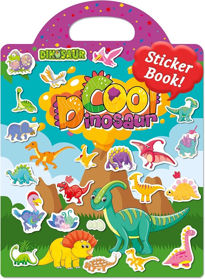 Benresive Reusable Sticker Book for Toddlers, Stickers for Kids, Travel Toy | Toddler Toys, Boys Girls Birthday Gifts, Airplane & Road Trip Essentials Kids, No Mess Waterproof Toddler Crafts Activities