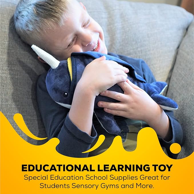 Narwhal Buckle Pillow, Sensory Fine Motor Toy for Kids and OT Therapy