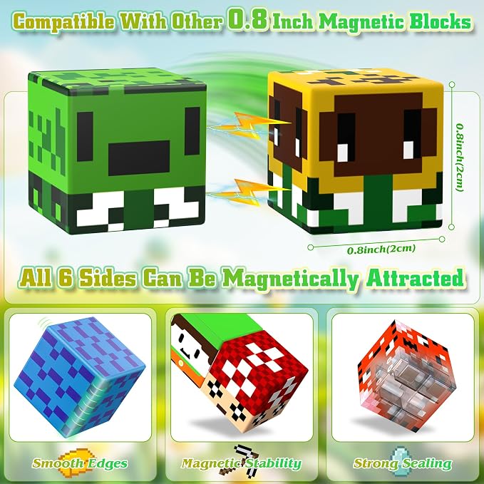 Magnetic Blocks Toys for Kids Age 3+, Forest World, 150PCS | Magnetic Building Cube, Construction Toys for Boys & Girls Age 3-4 5 6 7 8-12, Sensory Tiles Building Gift for Birthday