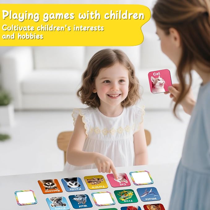 72 PCS Memory Matching Game, Real Animal Matching Cards for Toddlers 36 Pairs Memory Cards for Preschool 4 5 6 Years Old