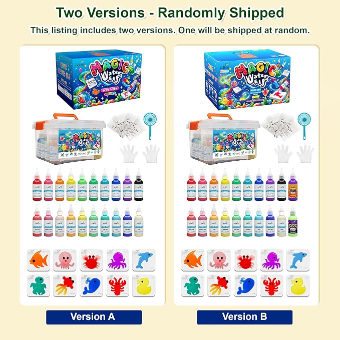 Kiditos Magic Water Elf Toy Kit,Squishies for Kids, DIY Sensory Craft Kit | 20 Gels & 10 Molds, Glow in the Dark & Color Changing Gel Water Pets Aqua Fairy, Party Favors & Summer Gifts for Kids Ages 3+