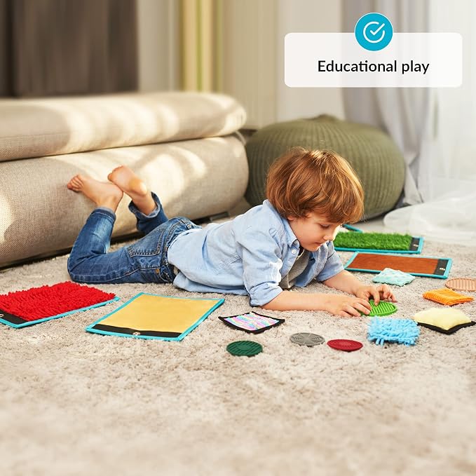 ODOXIA Sensory Mats for Autistic Children | Sensory Tiles for Kids | Mats, Discs & Bean Bags | Sensory Wall Panel | Multi-Sensory Exploration | Sensory Toys | Sensory Room Equipment | Tactile Play