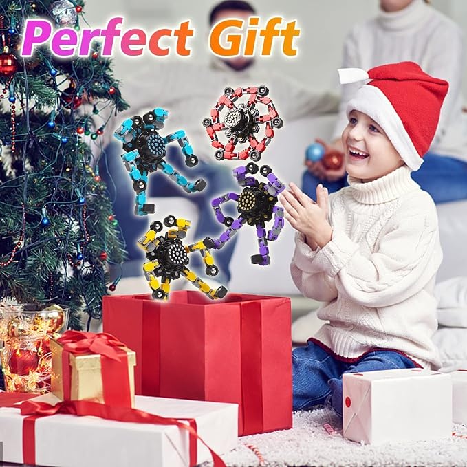 32 Pcs Party Favors for Kids 8-12, Treasure Box Toys for Classroom Prizes, Transformable Fidget Spinners Bulk, Goodie Bag Stuffers for Boys and Girls, Pinata Fillers, Sensory Toys