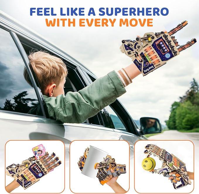 Smartivity Robotic Mechanical Hand STEM Toy for Kids 8-14 | Parents' Choice Award Winner | Superhero STEM Toy | Birthday Gift for Boys & Girls Ages 8,9,10,11,12,13,14