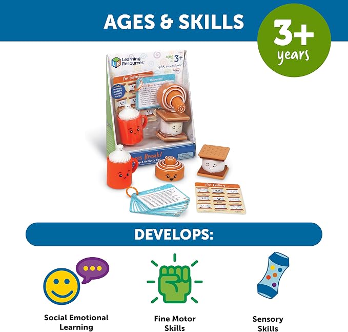 Learning Resources S'mores Break Sensory Fidget Activity Set, Social Emotional Learning, Calming Toys, SEL Skills, Ages 3 and Up