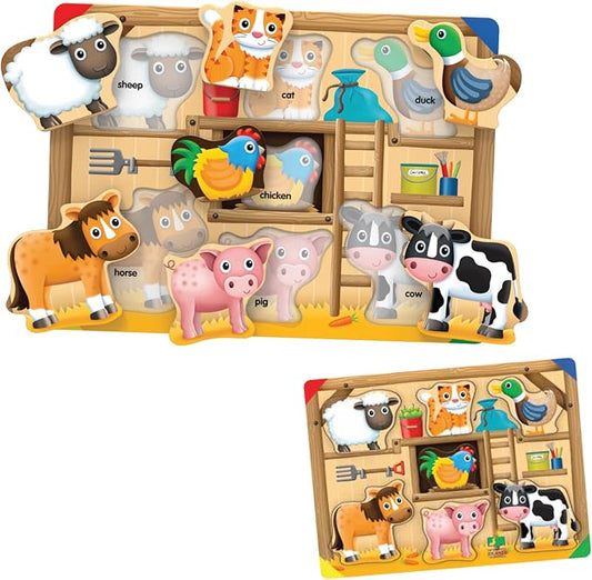 The Learning Journey: My First Lift & Learn - On The Farm – Early Active Puzzle Intellectual Development - Boys & Girls Puzzle Play Toddler Toys & Gifts for Ages 2-5 Award Winning