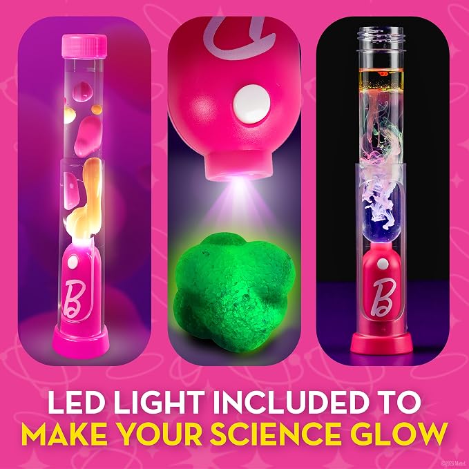 Barbie™ Chemistry Science Kit with 50 Experiments for Kids Ages 8-12 | 50 Experiments, Lab Gear and Goggles, Glow in the Dark Slime, Lava Lamp, Chemistry Activities, STEM Learning, The STEAM Lab