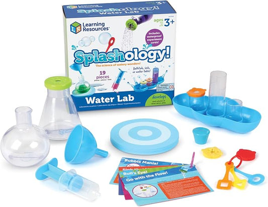 Learning Resources Splashology Water Lab | Science Kit, STEM Playtime, Water Activities, 19 Pieces, Ages 3+