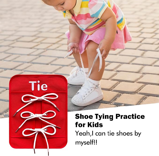 Montessori Fine Motor Toys for Toddlers, Basic Life Skills Early Learning Sensory Toys for 3 4 5 Year Old Xmas Gifts, Learn to Dress Preschool Homeschool Kindergarten Must Haves