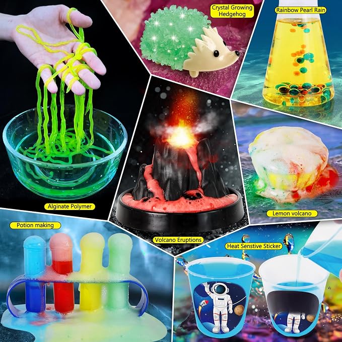 PATIFEED 310 Experiments Science Kit for Kids Chemistry Set S.T.E.M Toys | Volcano Eruption, Crystal Growing, Space Projects, Birthday Gift for Boys Girls