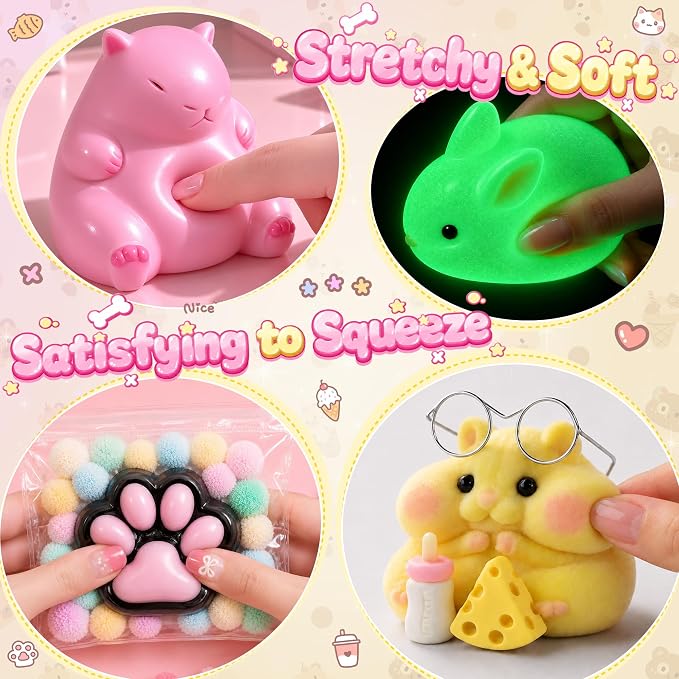 Funewest DIY Taba Squishy Making Kit for Kids, Make Your Own Squishies | Beginner-Friendly Flex Rubber Craft Kit, 16oz Liquid Silicone and 6 Mold, Sensory Squishy Fun, Gift for Girls Boys Ages 8-12