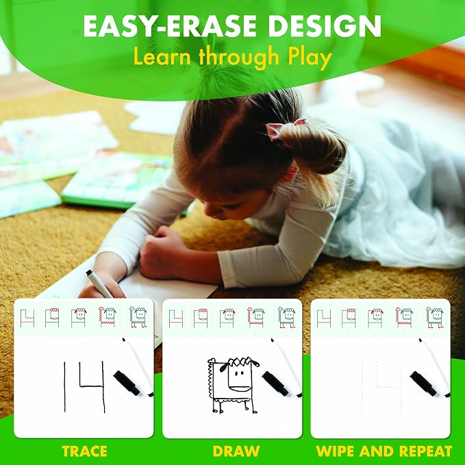 MD CREATIVE Draw & Trace Numbers Educational Toy for Girls & Boys 3-6 | Birthday Gift for a 4 Year Old Girl, Crafts for Kids Ages 4-8, Drawing Cards for Kids, Learn to Count, Number Recognition