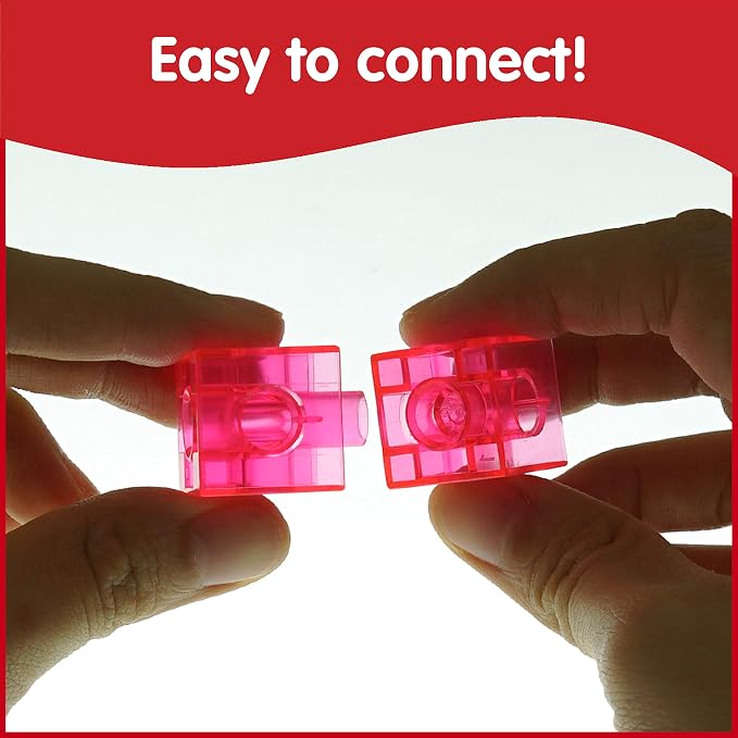 edxeducation Translucent Linking Cubes, Set of 100 | 0.8" Construction Toy for Early Math, Light Table Toy for Elementary & Preschool Learning