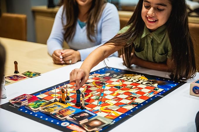 Celebrate America - Race to The White House Board Game, USA Trivia Game, America’s 250th Anniversary Edition, Families & Kids 8+, 2+ Players, Made in America