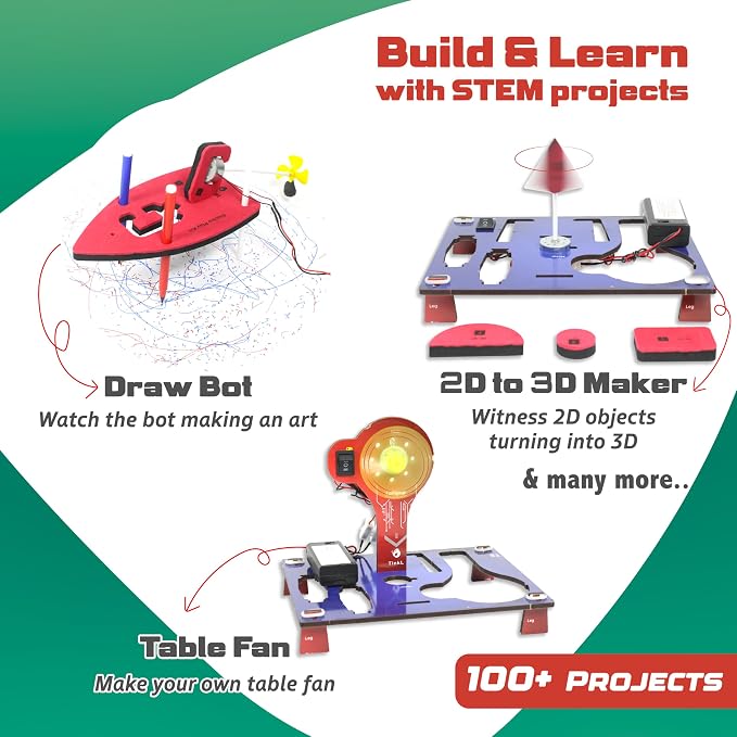Butterfly EduFields 100+STEM Robotics Gift Kits for Ages 6-10-13 Boys Girls | Engineering & robotics kit with motor machines for kids ages 7 8-10 8-12; STEM building toy | Science Inventor Birthday gift.
