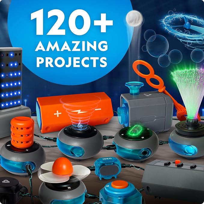 National Geographic Circuit Kit for Kids with 120 Electrical Projects | Electronics Kit, Circuit Board Building, Electricity Experiments, Electrical Projects, STEM Toy, Birthday Gift