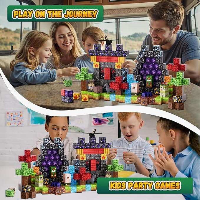 200PCS Magnetic Blocks, Magnetic Building Blocks, 0.78in Magnetic Building | STEM Game Stacking Toys for Kids, Birthday Gifts for Boys and Girls Age 3+ Years Old