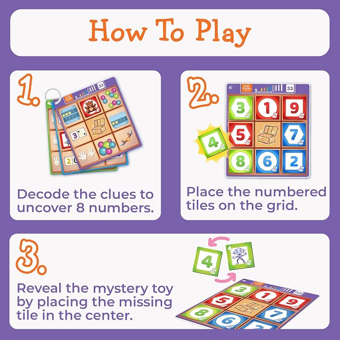 FoxMind Games Mystero – Multi-Level BrainTeaser Puzzles for Kids Ages 4+, STEM Game Develops Math, Logic & Reasoning Skills, 64 Progressive Challenges (Brain Builder Series)