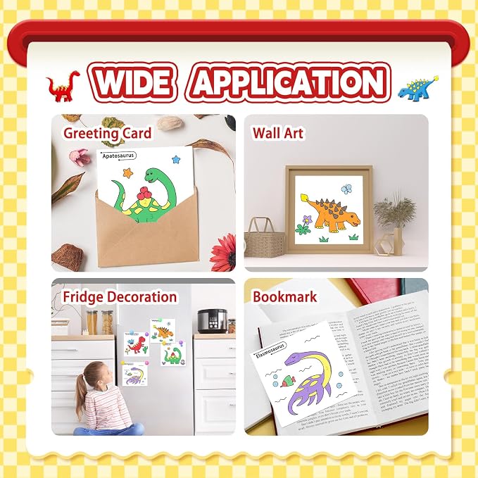 SOCOLER Paint with Water Coloring Books for Toddlers, Watercolor Painting Books for Kids Water Color Paint Kit Art Craft Birthday Gift for Ages 1-3, 4-8 (Dinosaurs)